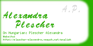 alexandra plescher business card
